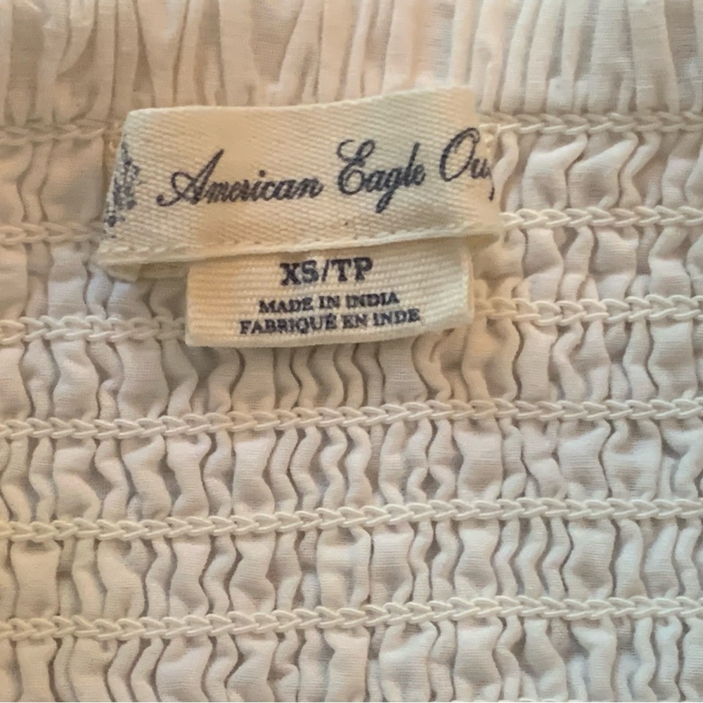 AMERICAN EAGLE Sweetheart Neck Beige Lace Trim Mini Dress Women's Size XS - Picture 14 of 16